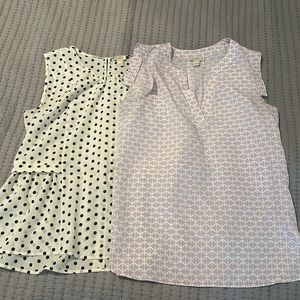 J Crew Factory shell tops size 2
